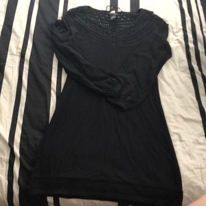 Lucky Brand true black soft wool sweater dress